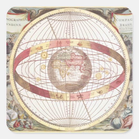 Planisphere、「Atlas Coelestis」より スクエアシール (正面)