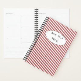 Planner (14 x 21,6 cm) - Burgundy Stripe Pattern プランナー手帳