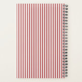 Planner (14 x 21,6 cm) - Burgundy Stripe Pattern プランナー手帳 (裏面)