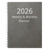 Planner 2026 Weekly and Monthly ノートブック (正面)