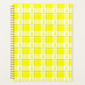 Planner Bladder Cancer Awareness Plaid, Yellow プランナー手帳 (正面)