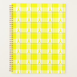 Planner Bladder Cancer Awareness Plaid, Yellow プランナー手帳