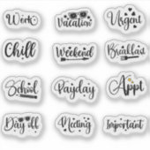 Planner Essentials: 日常の瞬間ステッカーシート シール (正面)