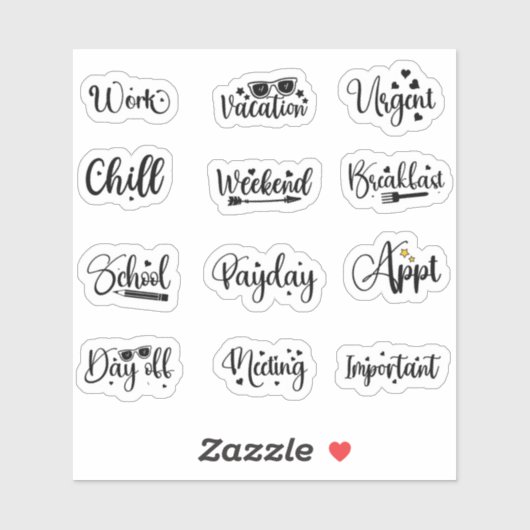 Planner Essentials: 日常の瞬間ステッカーシート シール (シート)