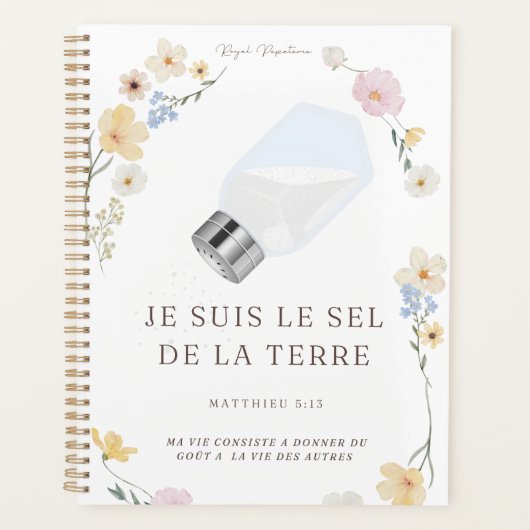 Planner "Je suis le sel de la terre" Organisation プランナー手帳 (正面)