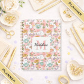 Planner Monogram Tea & Bookish Cats Pink プランナー手帳