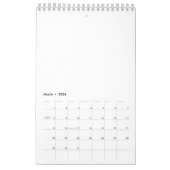 Planner Notebook カレンダー (3月 2026)