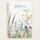 Planner – Watercolor Wildflowers & Name プランナー手帳 (正面)