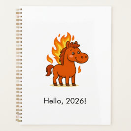 Planner with a red horse プランナー手帳