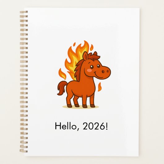 Planner with a red horse プランナー手帳 (正面)