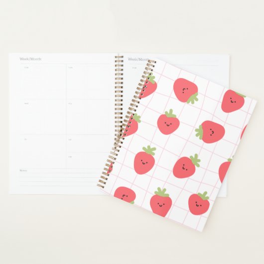 Planner with strawberry cute cover プランナー手帳 (ディスプレー)