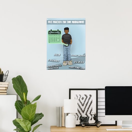 Planning and Time Management (Matte) ポスター (ホームオフィス)