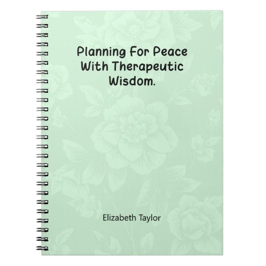Planning For Peace with Therapeutic Wisdom ノートブック (正面)