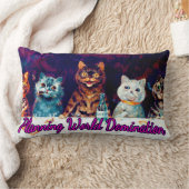 Planning World Domination、Meeting by Louis Wain ランバークッション (ブランケット)