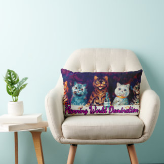 Planning World Domination、Meeting by Louis Wain ランバークッション