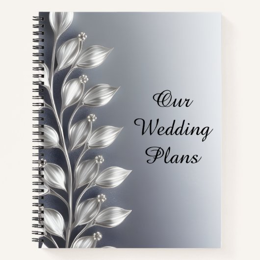Plans 結婚 Journal 8.5" x 11インチノートブック ノートブック (正面)