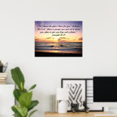 PLANS FOR A HOPE AND A FUTURE JEREMIAH 29:11 VERSE ポスター (ホームオフィス)