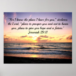 PLANS FOR A HOPE AND A FUTURE JEREMIAH 29:11 VERSE ポスター