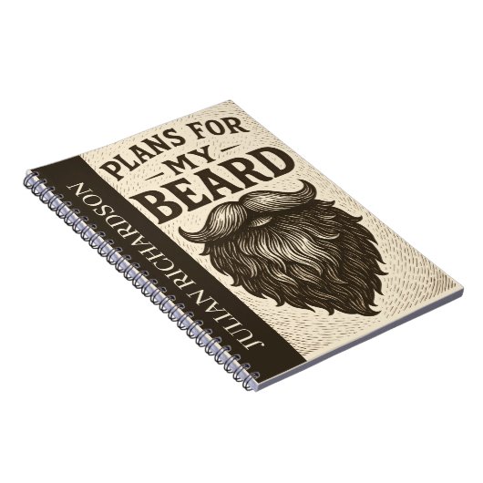 Plans for My Beard Funny Notebook for Bearded Me ノートブック (右側)