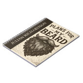 Plans for My Beard Funny Notebook for Bearded Me ノートブック (左側)