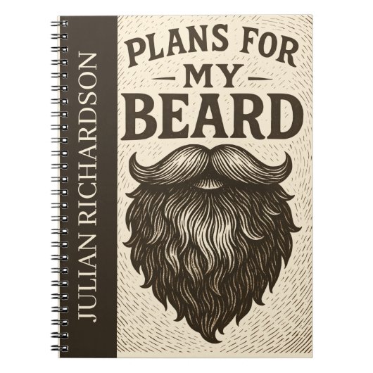 Plans for My Beard Funny Notebook for Bearded Me ノートブック (正面)