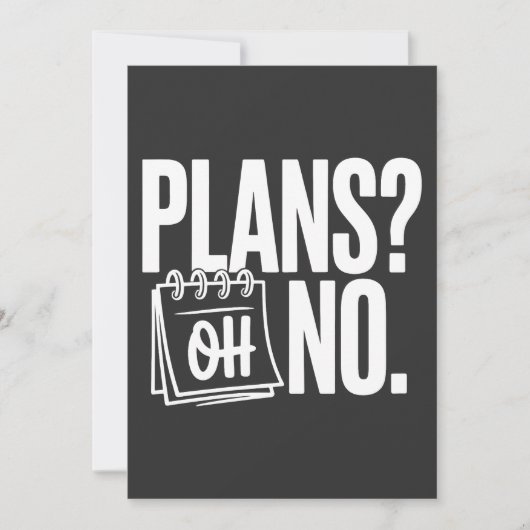 Plans - Oh No ノートカード (正面)