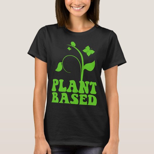 PLantベースWFPB全食品ビーガンライフスタイル Tシャツ (正面)