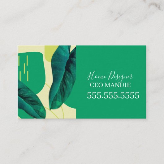 Plant Abstract Home Design  名刺 (正面)