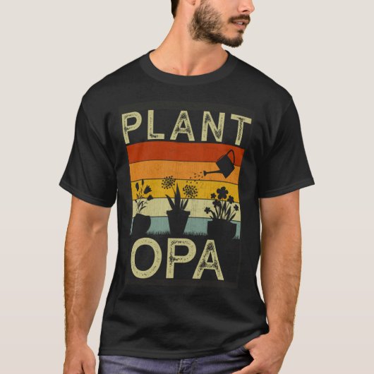 Plant  and Gardener  Saying Gardening Opa Tシャツ (正面)