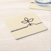 Plant Coaster スクエアペーパーコースター (アングル)