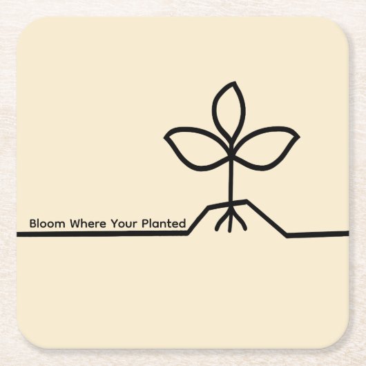 Plant Coaster スクエアペーパーコースター (正面)