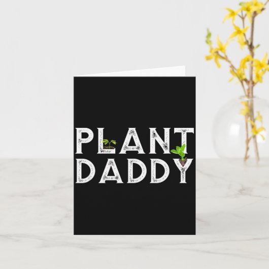 Plant Daddy Funny Landscang, Gardening, Or Mowing  カード (黄色い花)