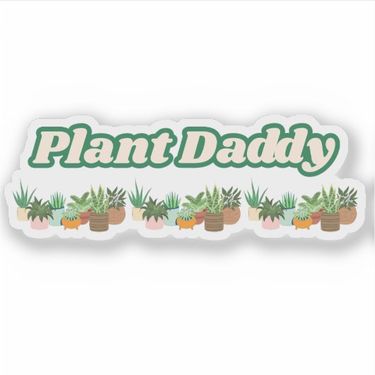 Plant Daddy Vinyl Sticker シール (正面)