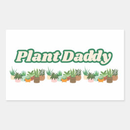 Plant Daddy Vinyl Sticker 長方形シール