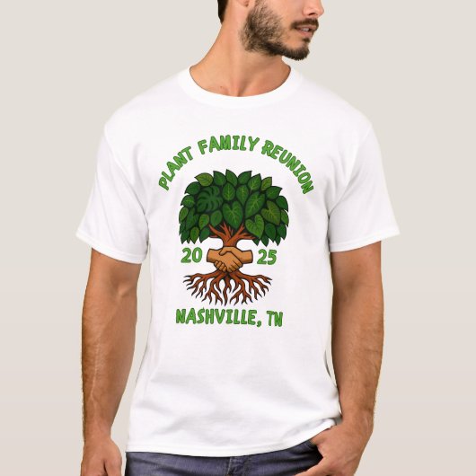 Plant Family Reunion Funny Garden Nature design  Tシャツ (正面)
