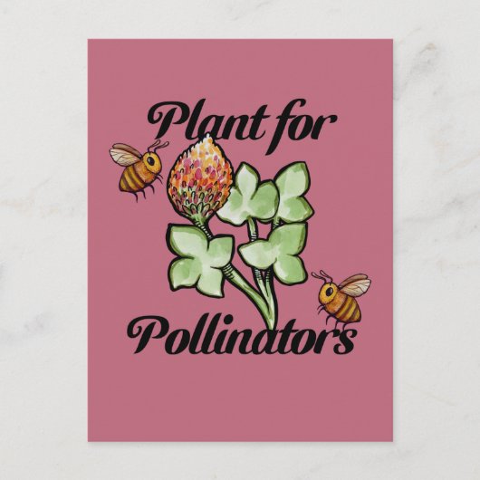 Plant for Pollinators Bee                          ポストカード (正面)