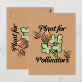 Plant for Pollinators Bee                          ポストカード (正面/裏面)