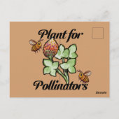 Plant for Pollinators Bee                          ポストカード (裏面)