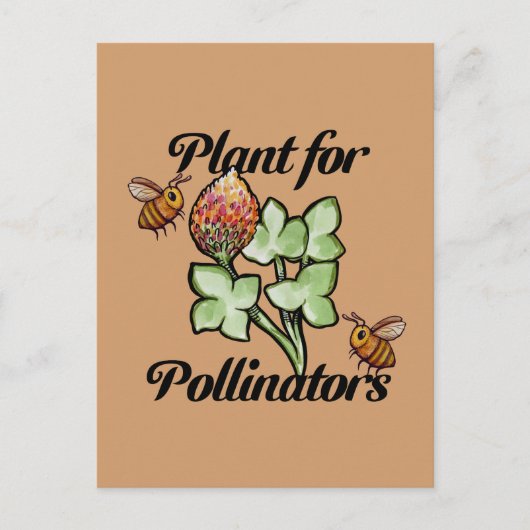 Plant for Pollinators Bee                          ポストカード (正面)