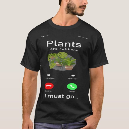 Plant  Gardening Monstera Phone Display Plants Are Tシャツ (正面)