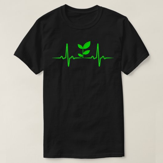 Plant Heartbeat, Vegan Pulse, Vegetarian Vegan Pul Tシャツ (デザイン正面)