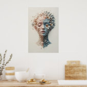 Plant-Human Fusion Poster Abstract Wall Art ポスター (キッチン)