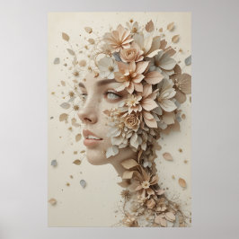 Plant-Human Fusion Poster Abstract Wall Art ポスター