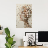 Plant-Human Fusion Poster Abstract Wall Art ポスター (ホームオフィス)