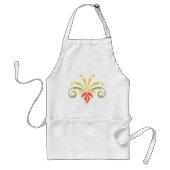 Plant Illustration Yellow Orange Green スタンダードエプロン (正面)