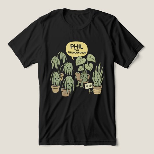 Plant Killer Support Group – Funny Houseplant トライブレンドＴシャツ (デザイン正面)