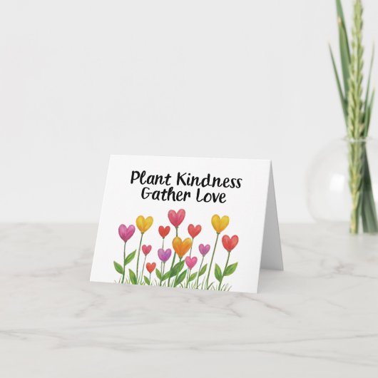 Plant Kindness Gather Love バレンタイン 母の日  サンキューカード (正面)