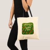 Plant Kindness Gather Love Heart Garden Valentine トートバッグ (正面(商品))