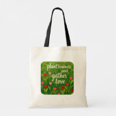 Plant Kindness Gather Love Heart Garden Valentine トートバッグ (裏面)