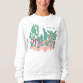 Plant Lady Cute Houseplants Aesthetic Sweatshirt スウェットシャツ (正面)